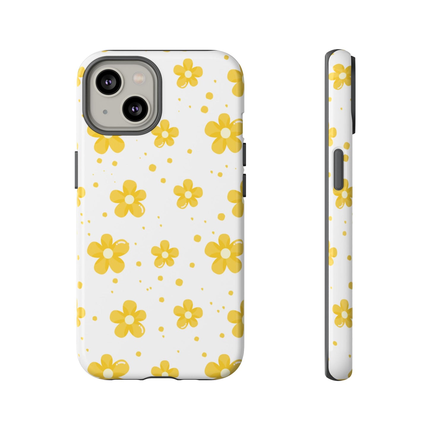 Yellow Flowers Protective Phone Case for Google, Apple and Samsung Phones