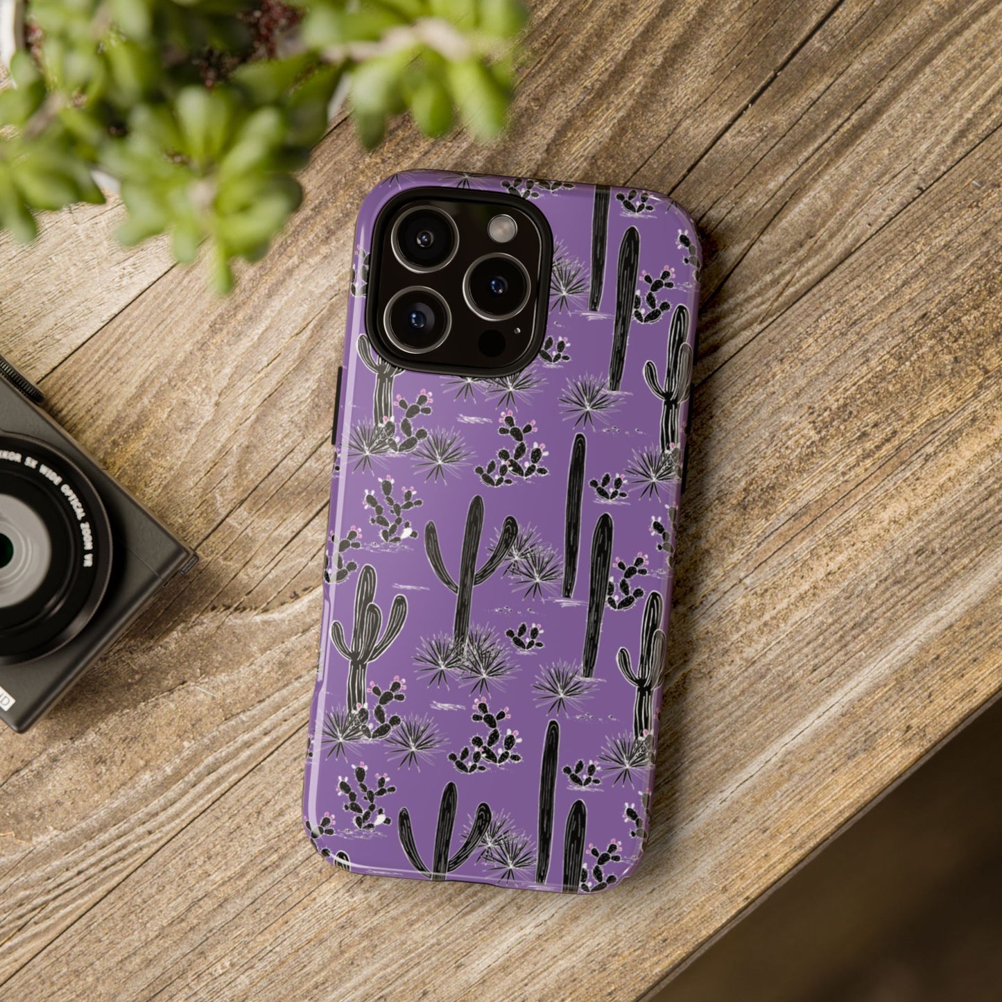 Purple Cactus Love Phone Case