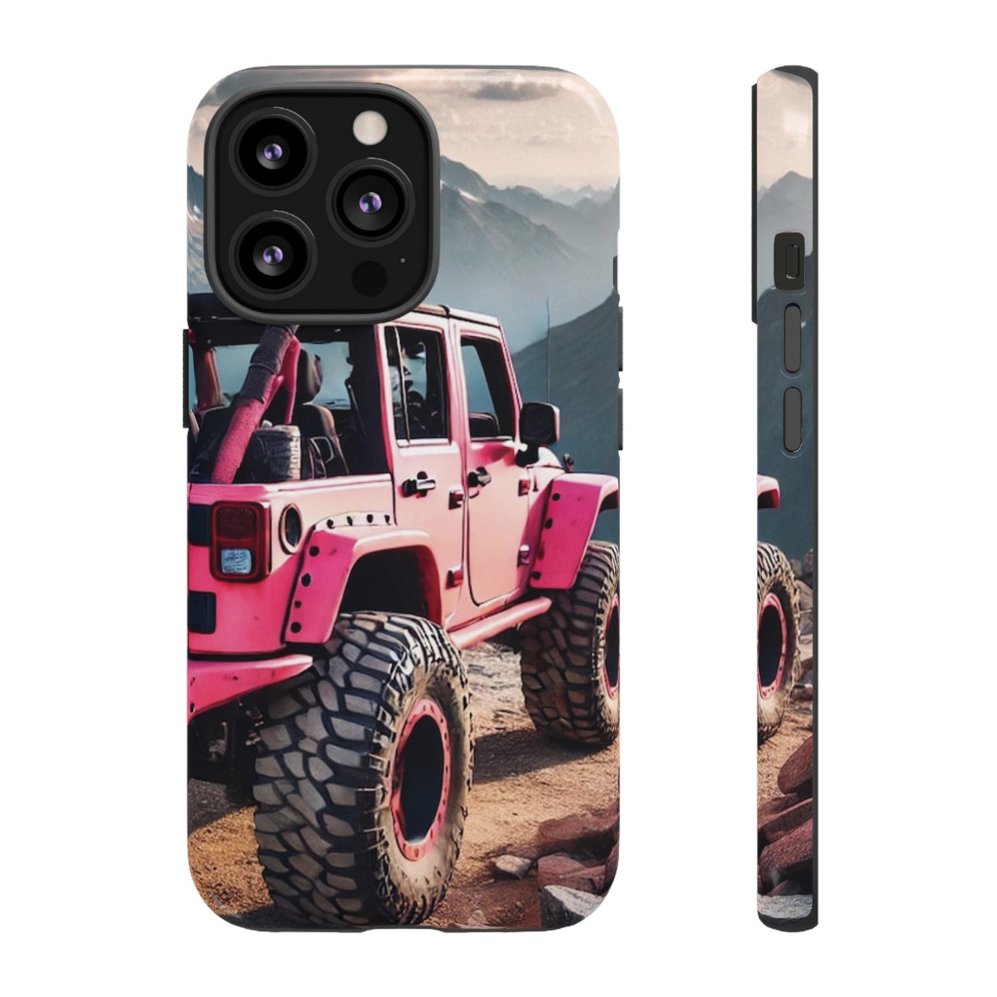 Pink Jeep Protective Phone Case