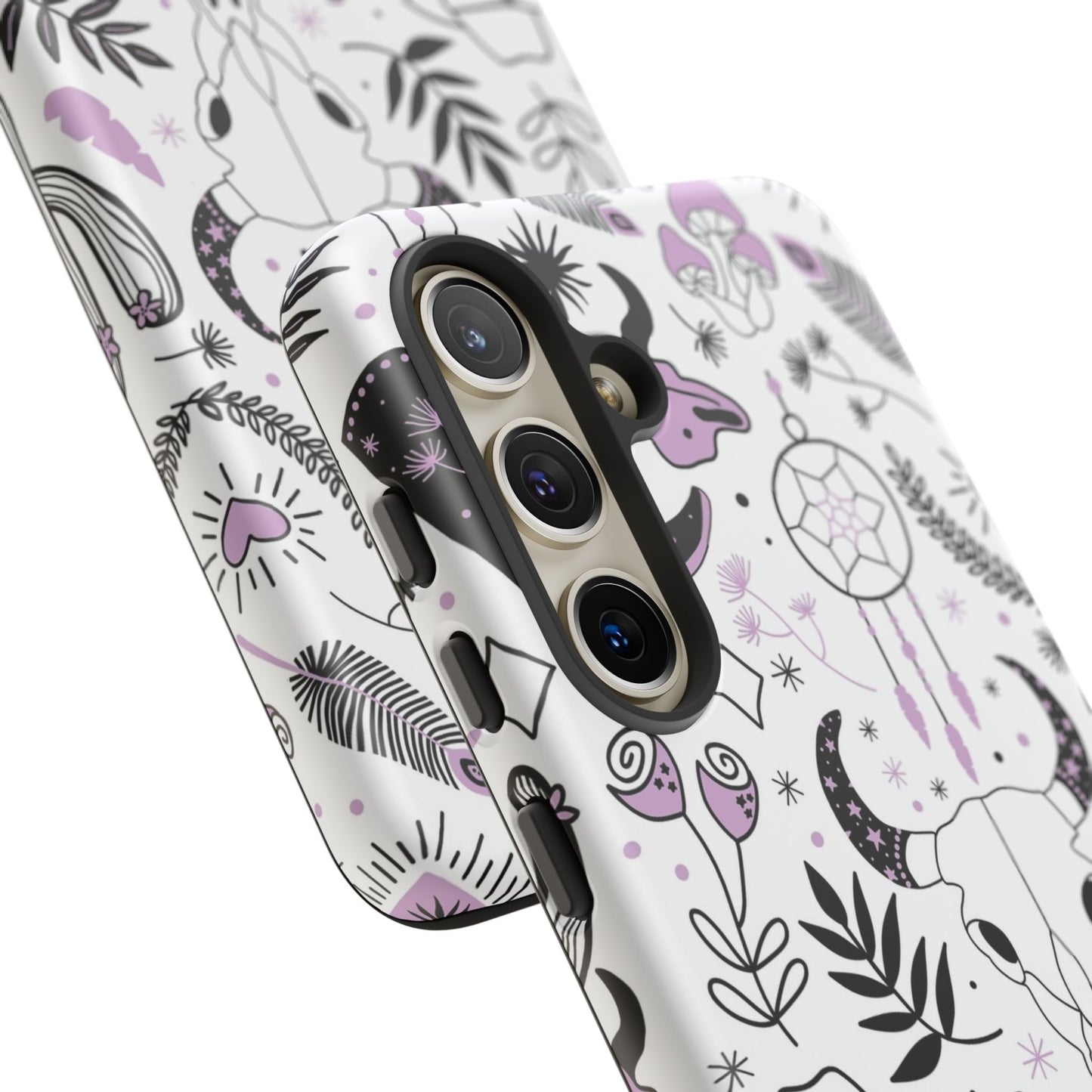 Purple and Black Western Protective Drop Proof Case Iphone, Samsung and Google phones