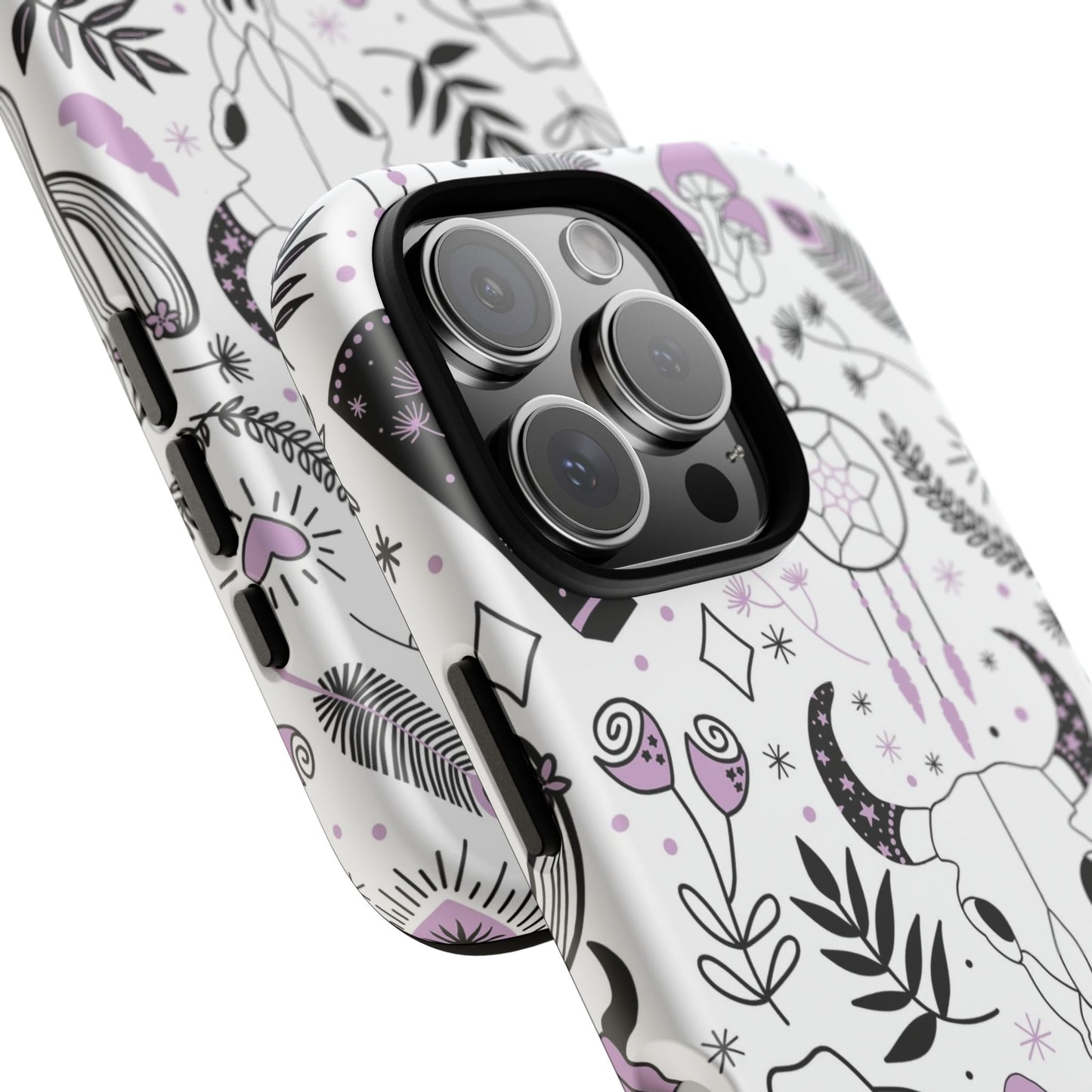 Purple and Black Western Protective Drop Proof Case Iphone, Samsung and Google phones