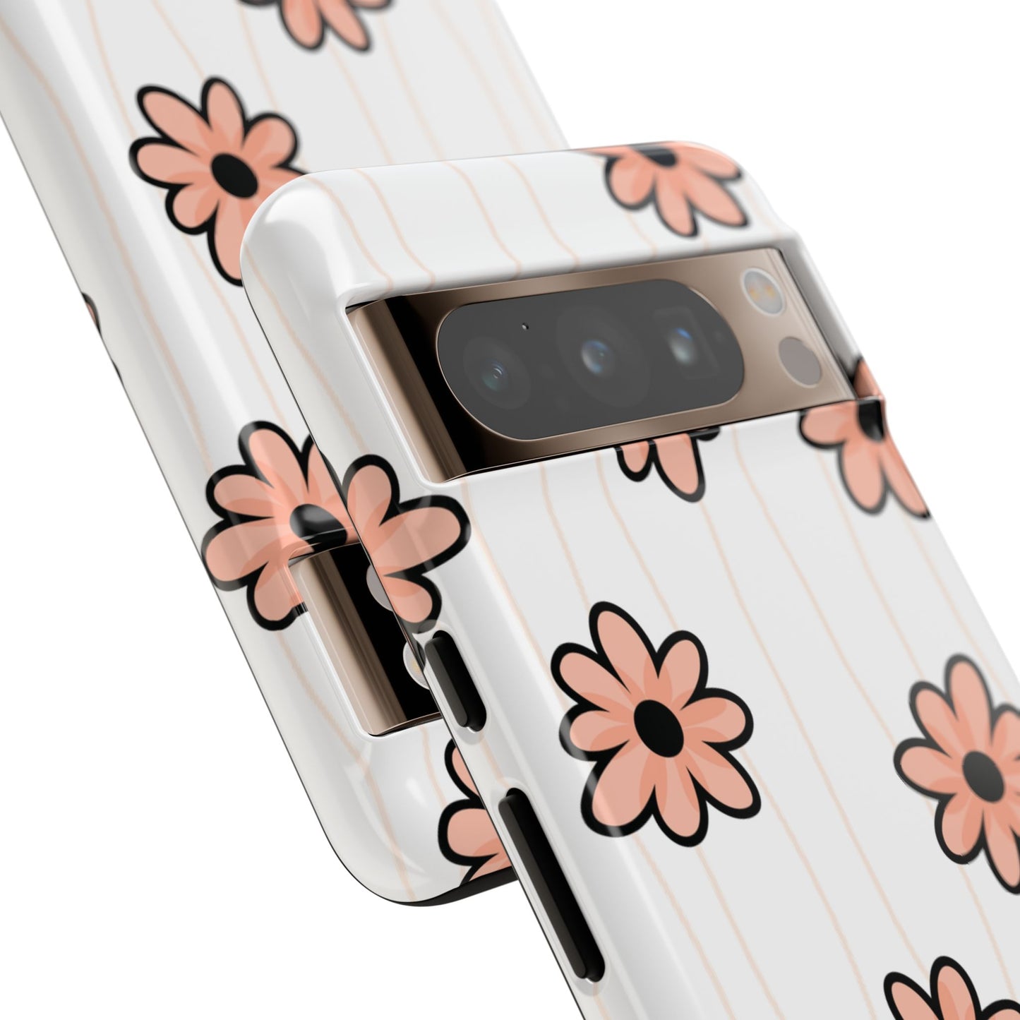 Pink Flowers Protective Phone Case