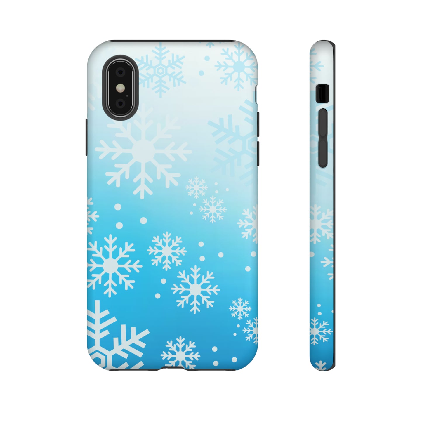 Winter, frozen, snowflake ombré protective phone case for Google, Samsung and IPhone