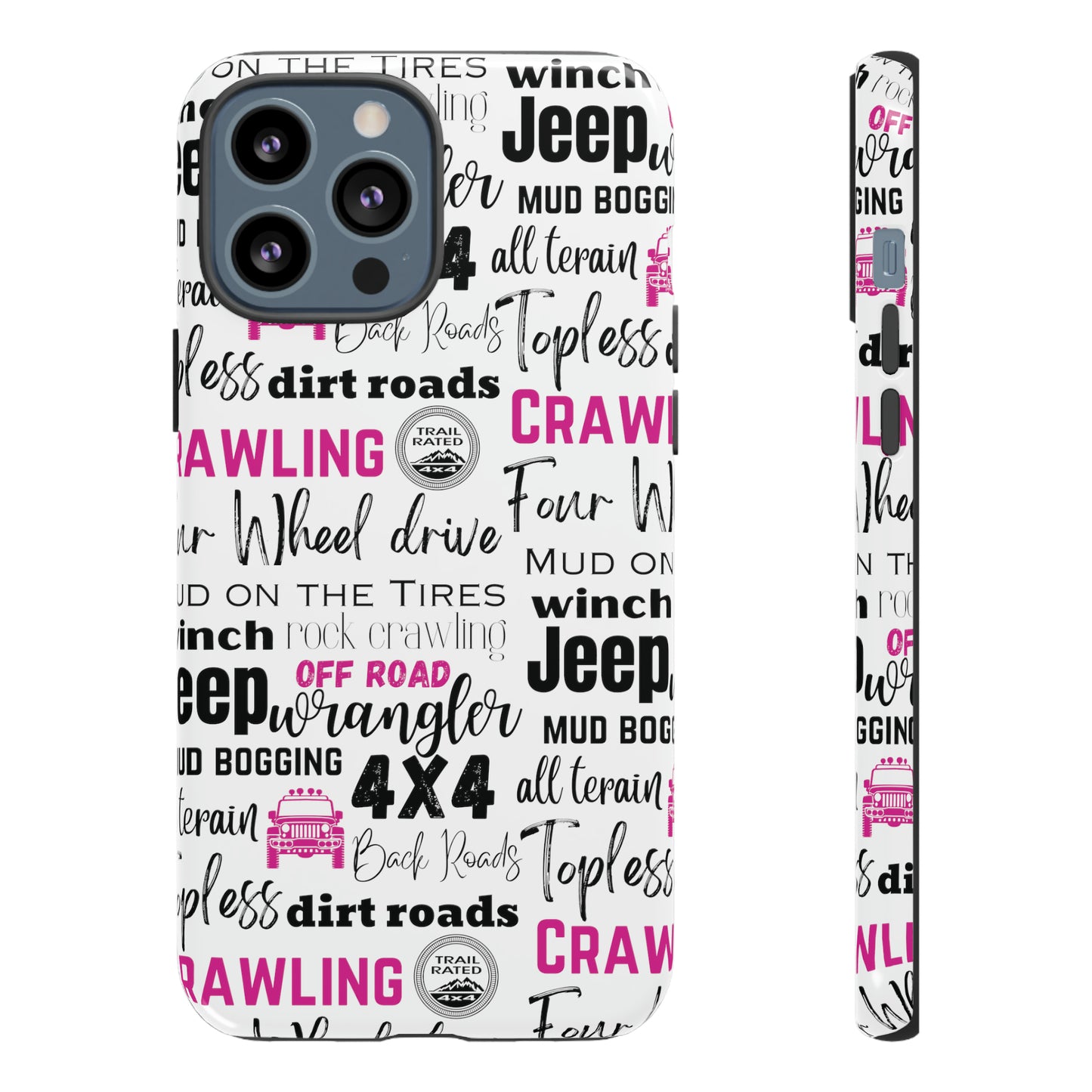 Off Road Subway Art Splash of Pink Protective Phone Case for Iphone, Samsung and Google Phones