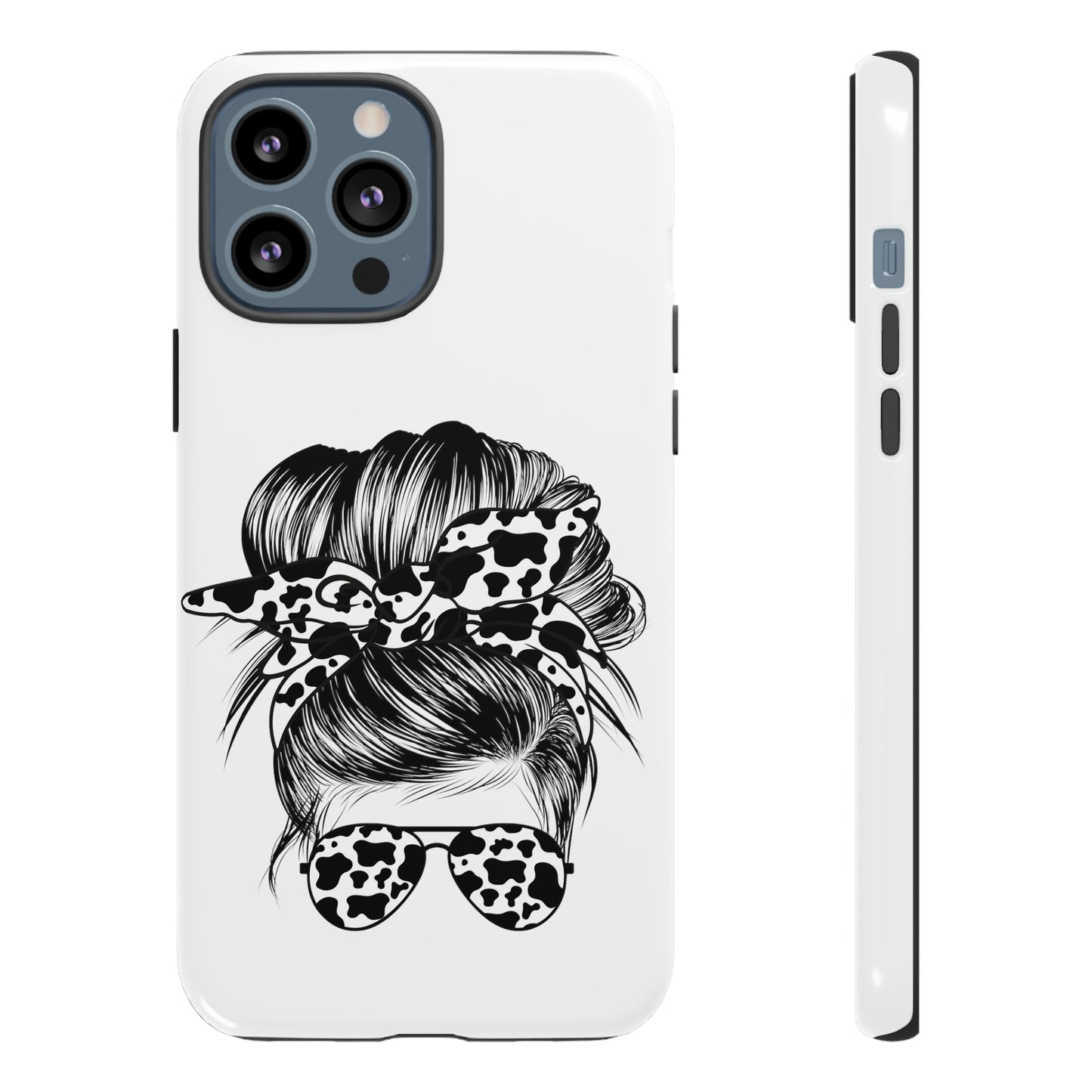 Cow Print Woman Mom Wife Protective Phone Case for Iphone, Samsung and Google Phones