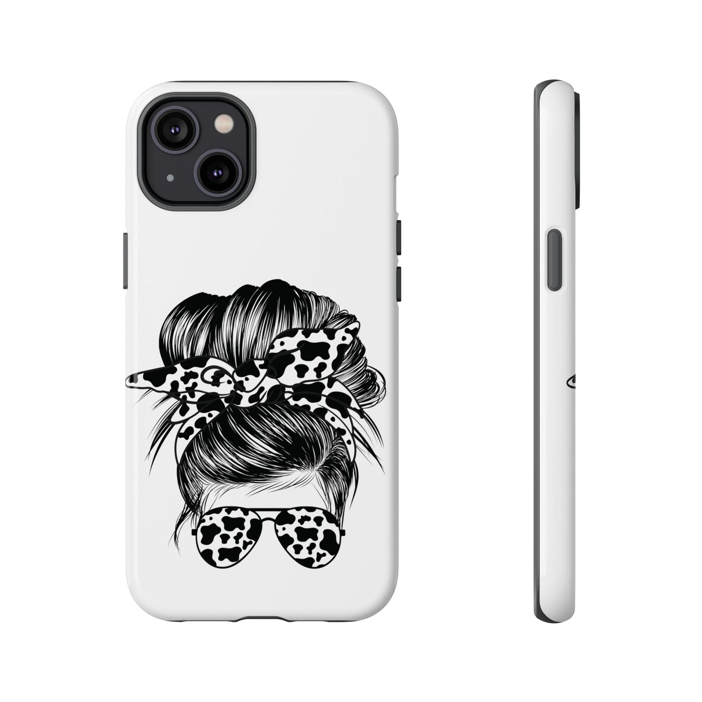 Cow Print Woman Mom Wife Protective Phone Case for Iphone, Samsung and Google Phones