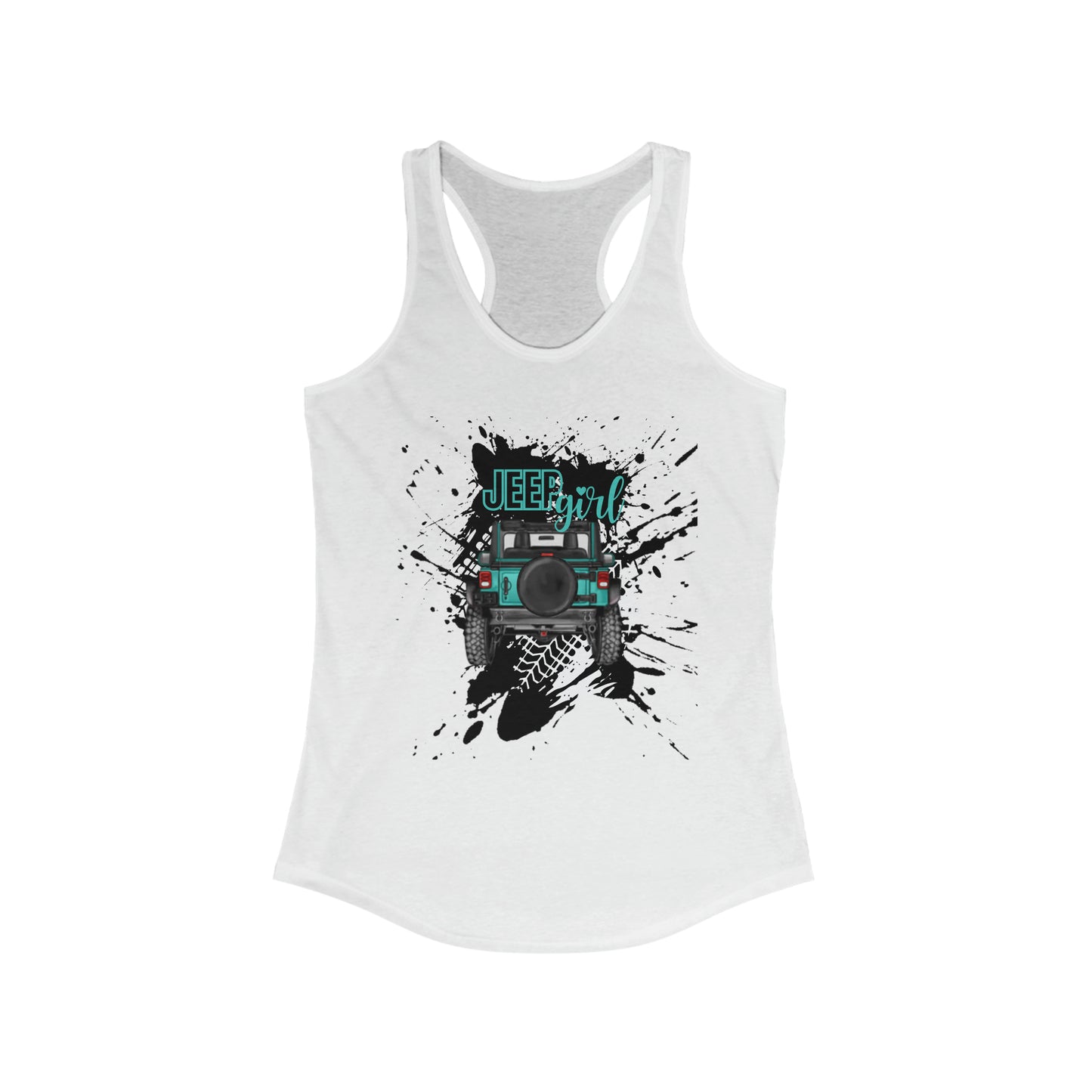 Off Road Girl Turquoise Women's Ideal Racerback Tank