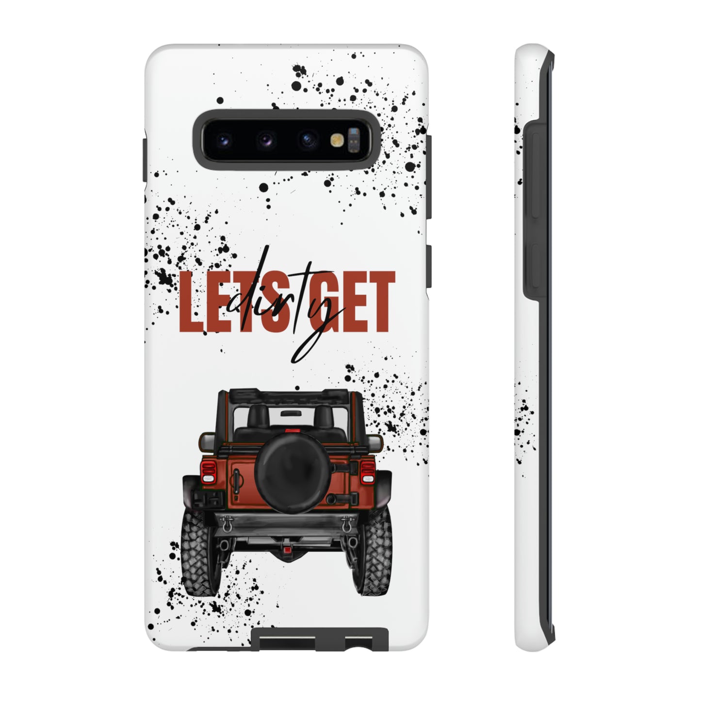 Lets Get Dirty Splatter Rust Protective Phone Case