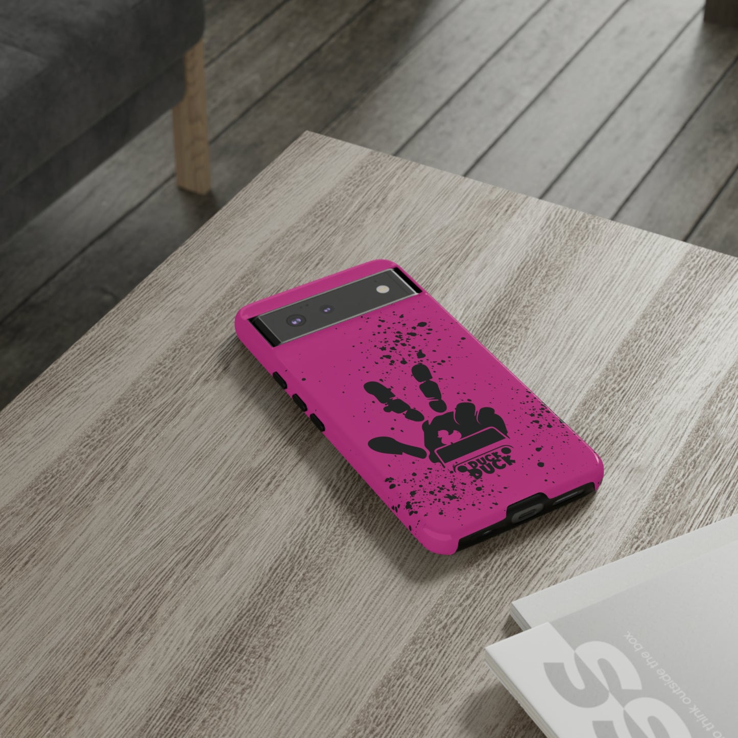 Duck Duck Hot Pink Protective Phone Case for IPhone, Samsung and Google Phone