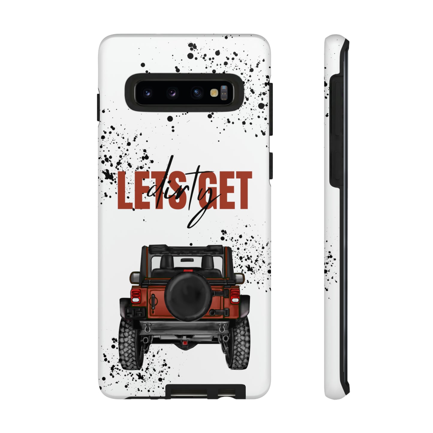 Lets Get Dirty Splatter Rust Protective Phone Case