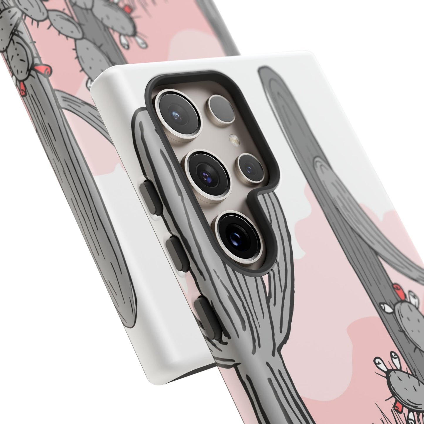 Pastel Cactus Sunset Protective Phone Case