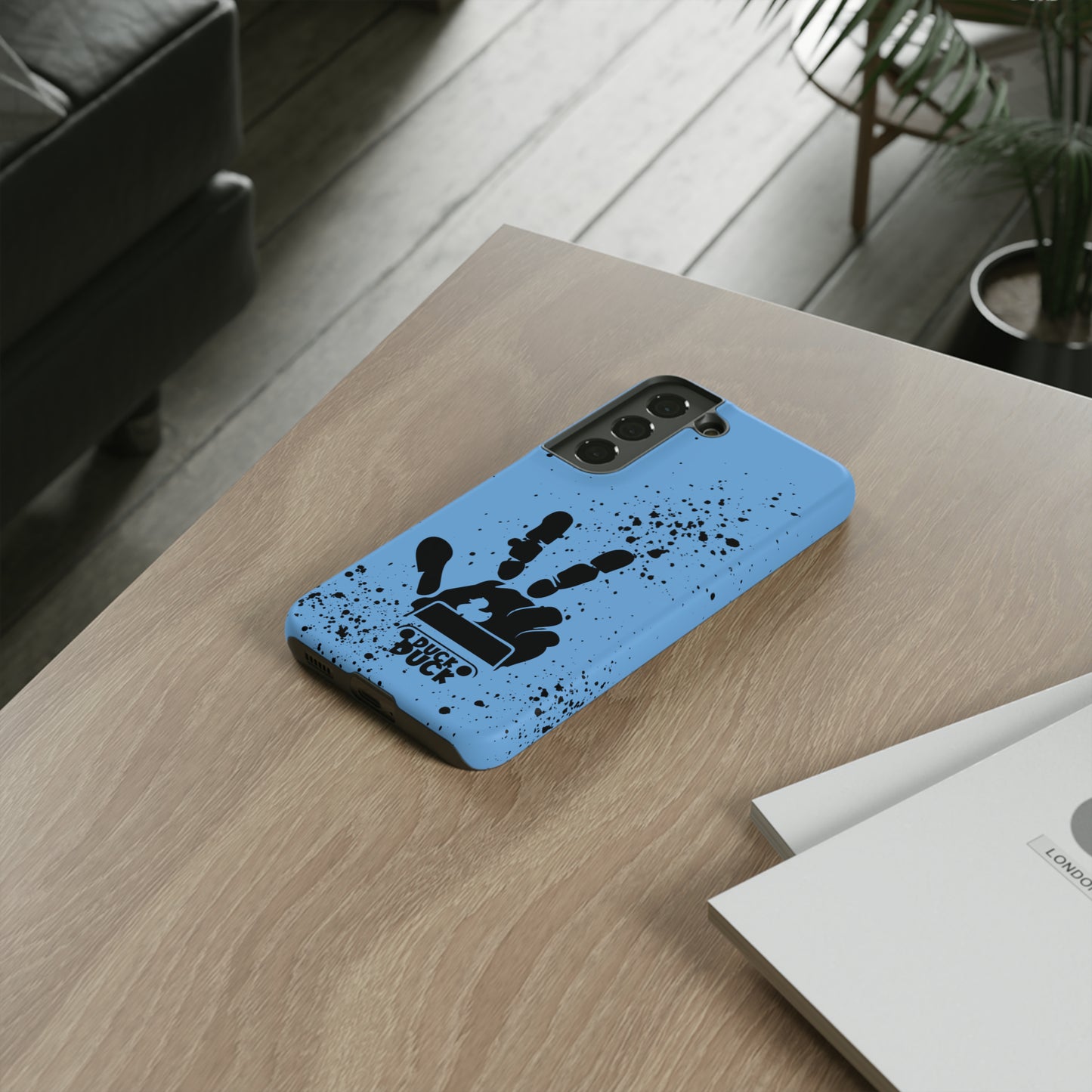 Duck Duck Blue Protective Phone Case for IPhone, Samsung and Google Phones