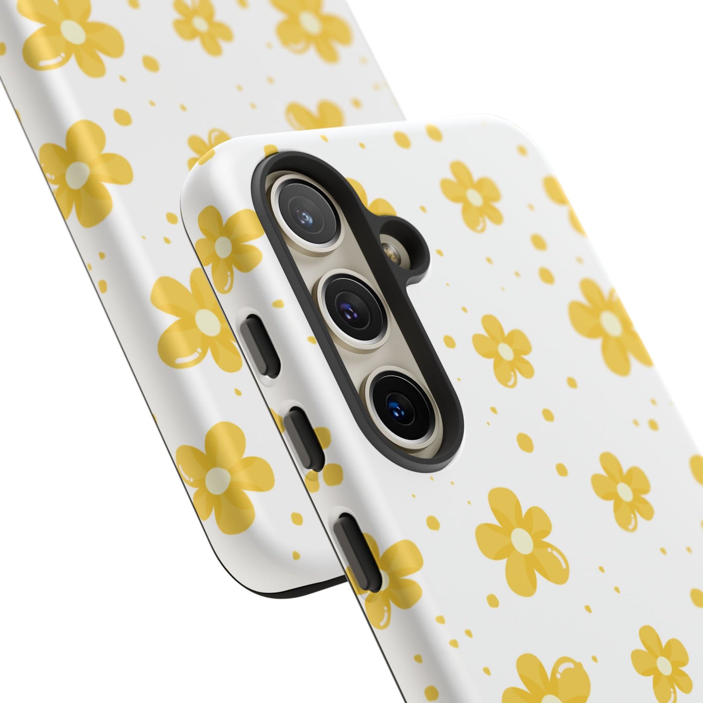 Yellow Flowers Protective Phone Case for Google, Apple and Samsung Phones