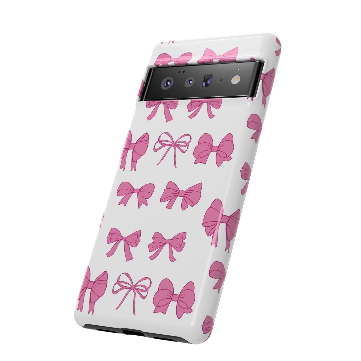 Pink Bows Protective Phone Case for Iphone, Samsung and Google Phones