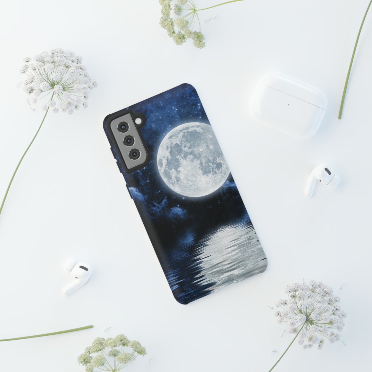 Moon Reflection Protective Phone Case for IPhone, Google and Samsung Phones