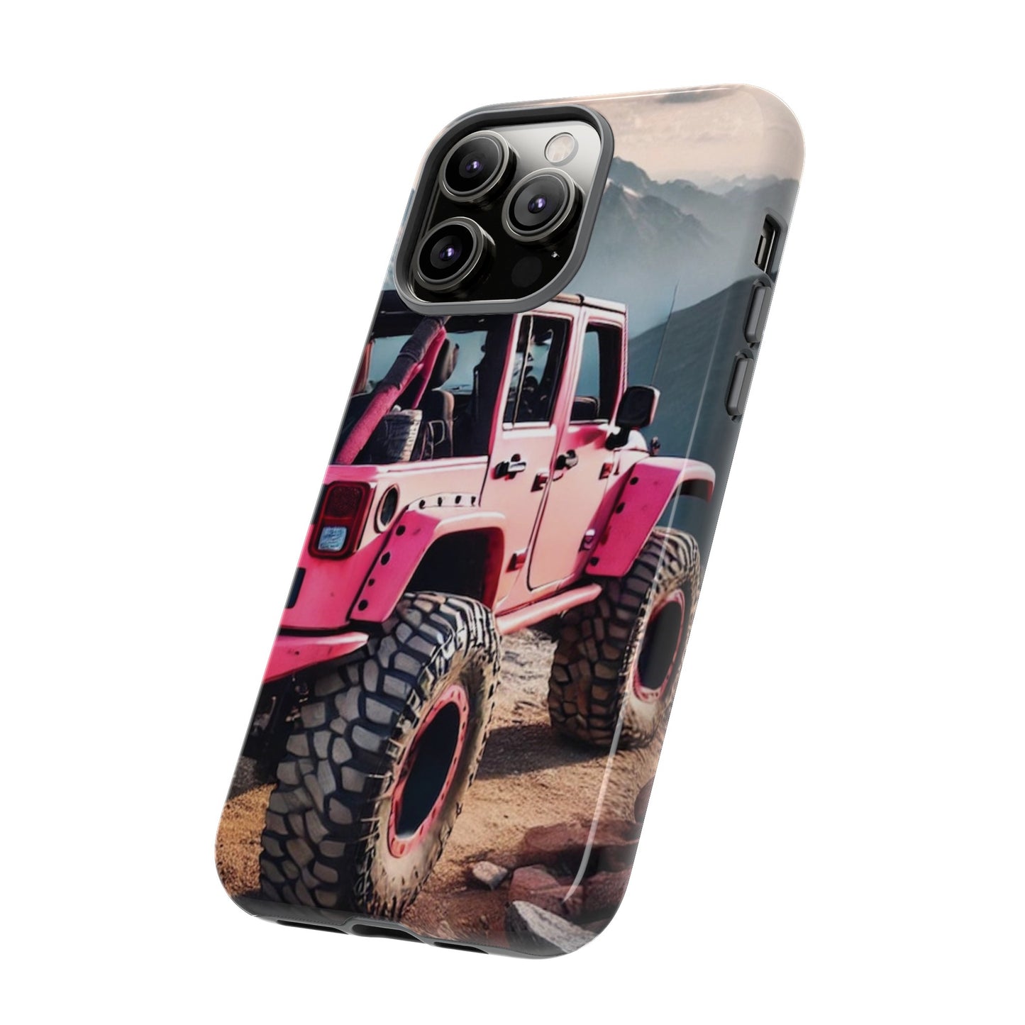 Pink Jeep Protective Phone Case