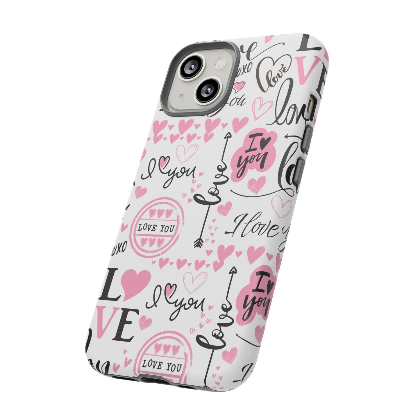Valentine Love Pink Protective Phone Case for Iphone, Samsung and Google Devices