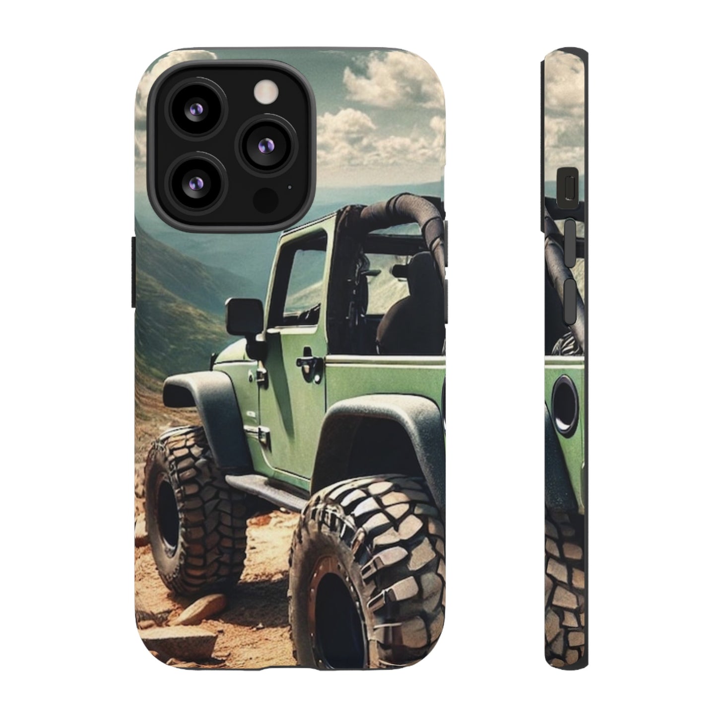 Green Jeep Protective Phone Case