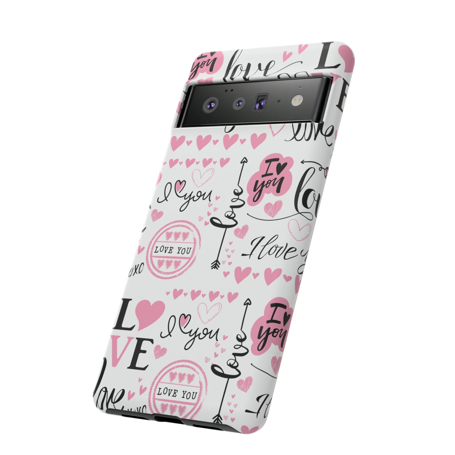 Valentine Love Pink Protective Phone Case for Iphone, Samsung and Google Devices