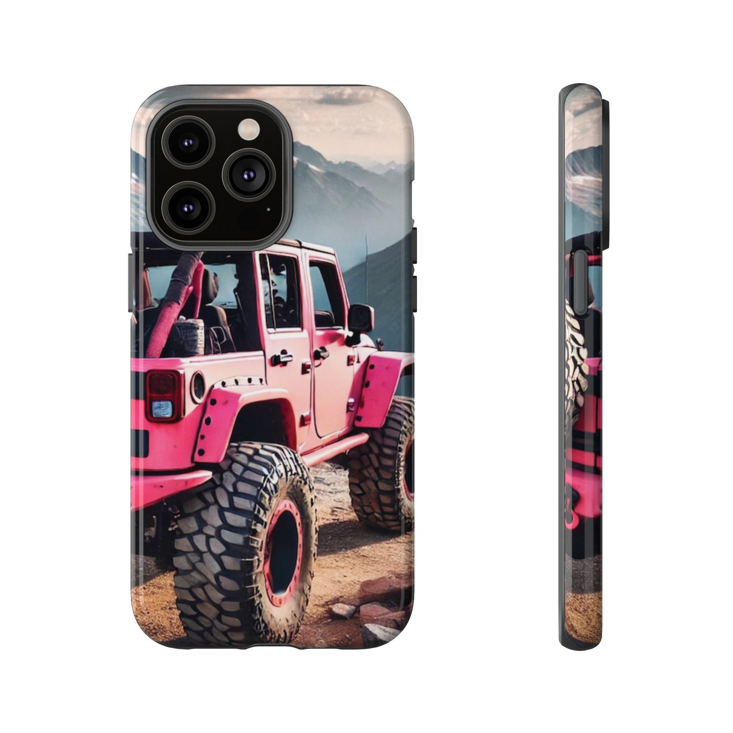 Pink Jeep Protective Phone Case