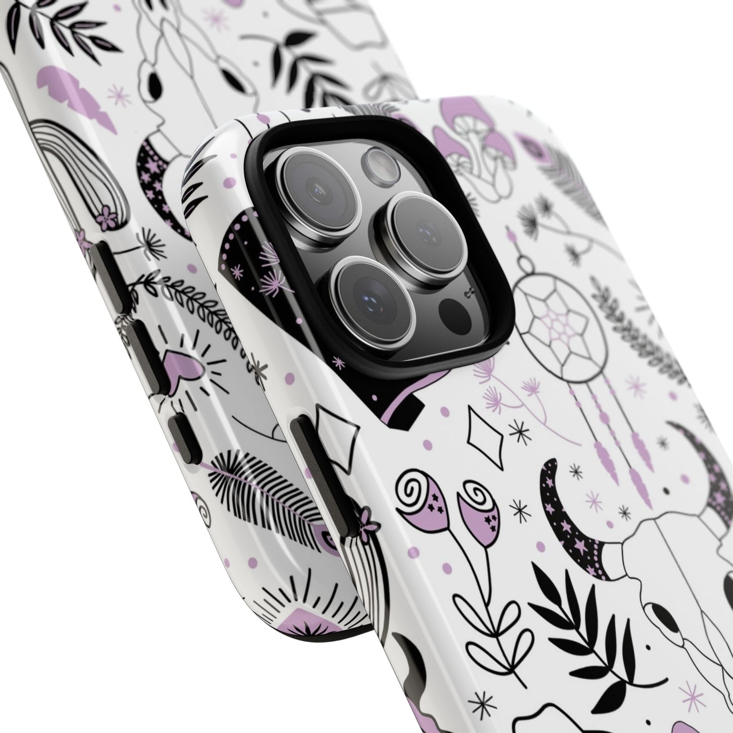 Purple and Black Western Protective Drop Proof Case Iphone, Samsung and Google phones