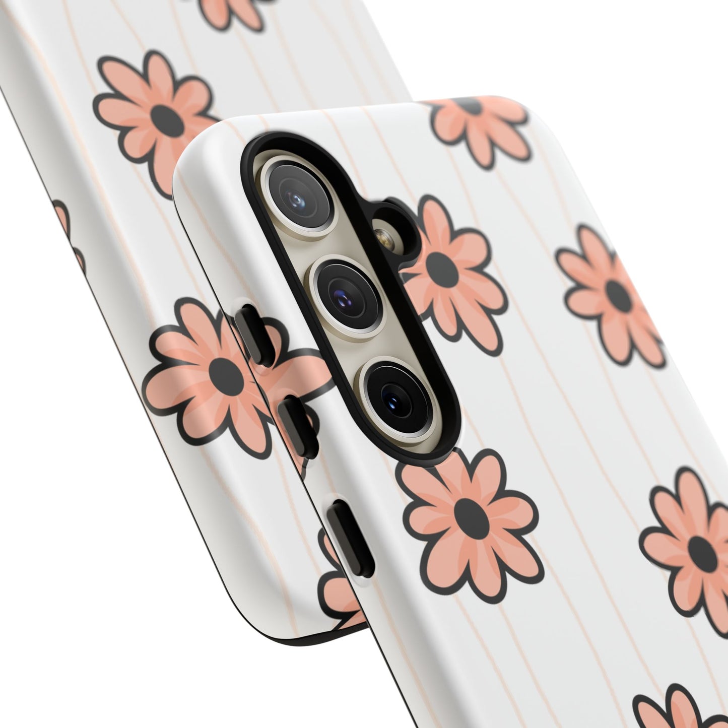 Pink Flowers Protective Phone Case