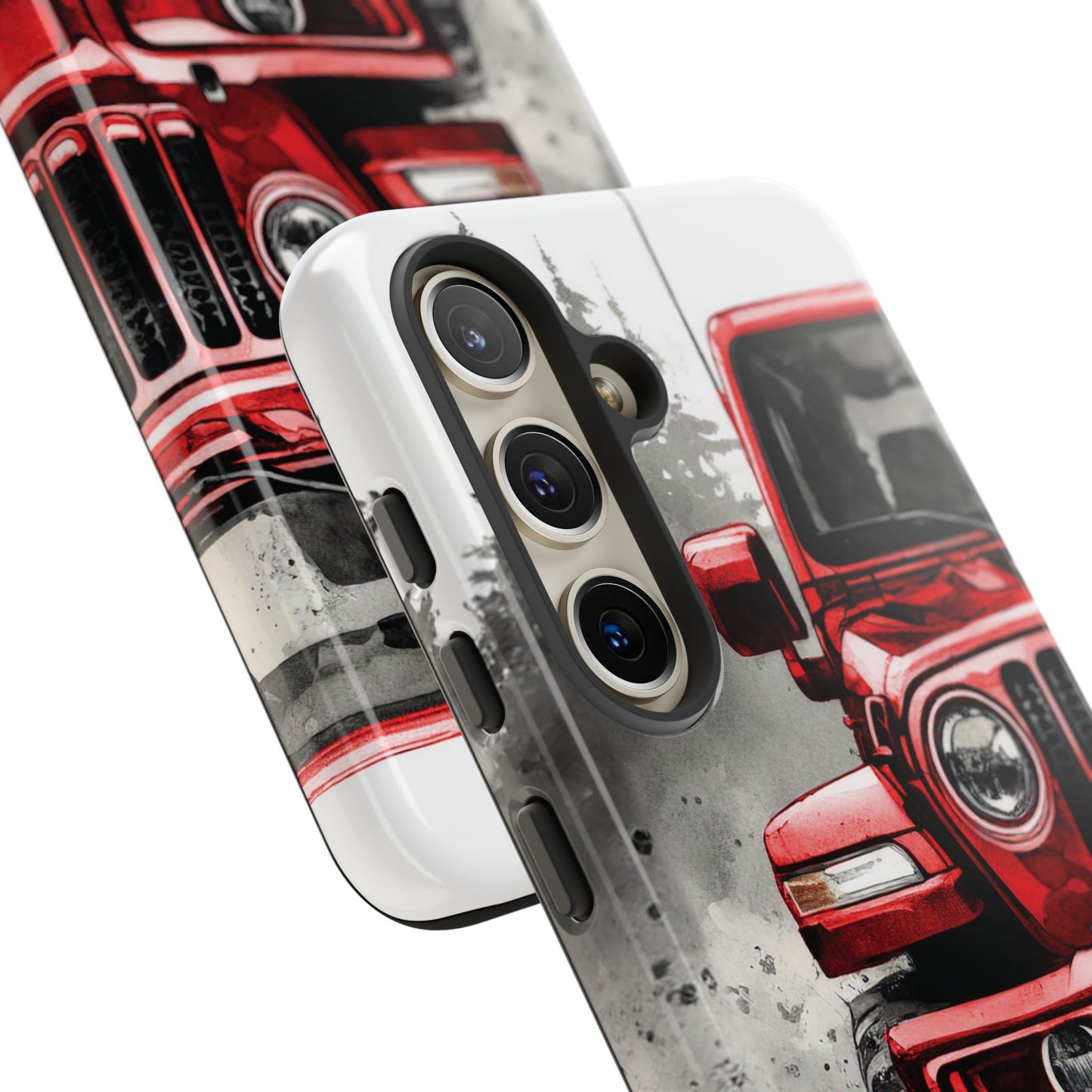 Off Road Love Red Wrangler Protective Phone Case for Iphone, Samsung and Google Phones