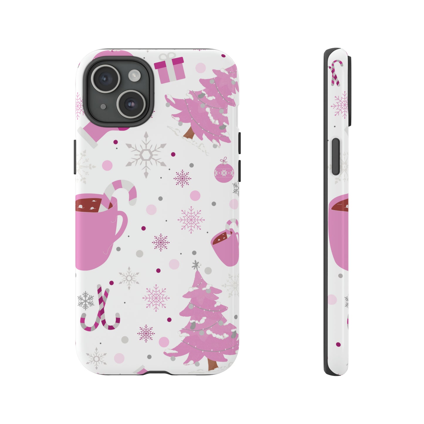 Pink Christmas Protective Case for Iphone, Samsung and