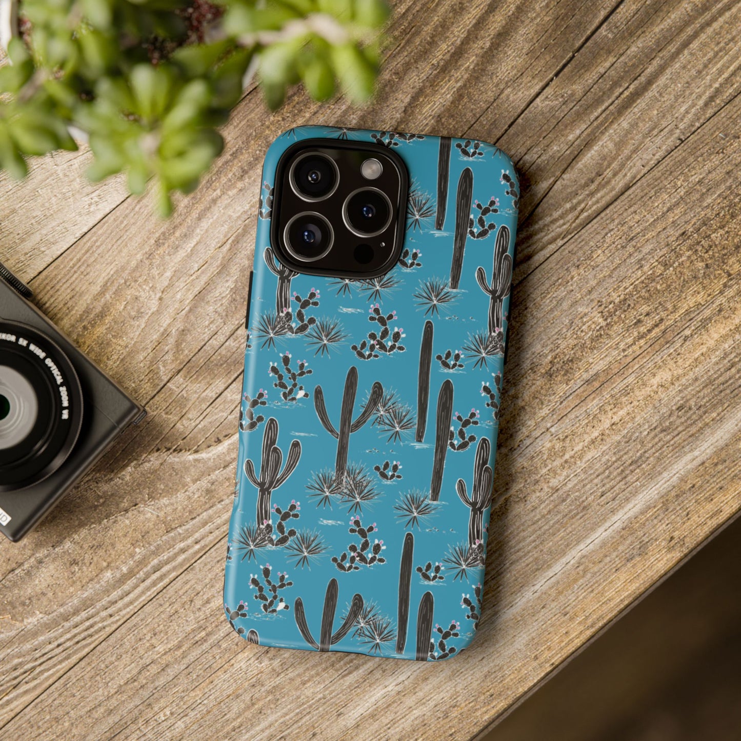 Turquoise Cactus Love Phone Case