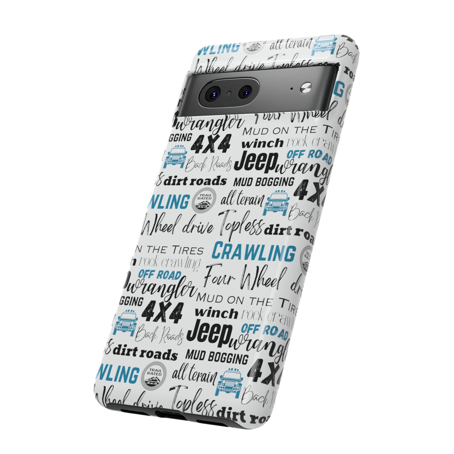 Off Road Subway Art Turquoise Protective Phone Case for Iphone, Samsung and Google Phones