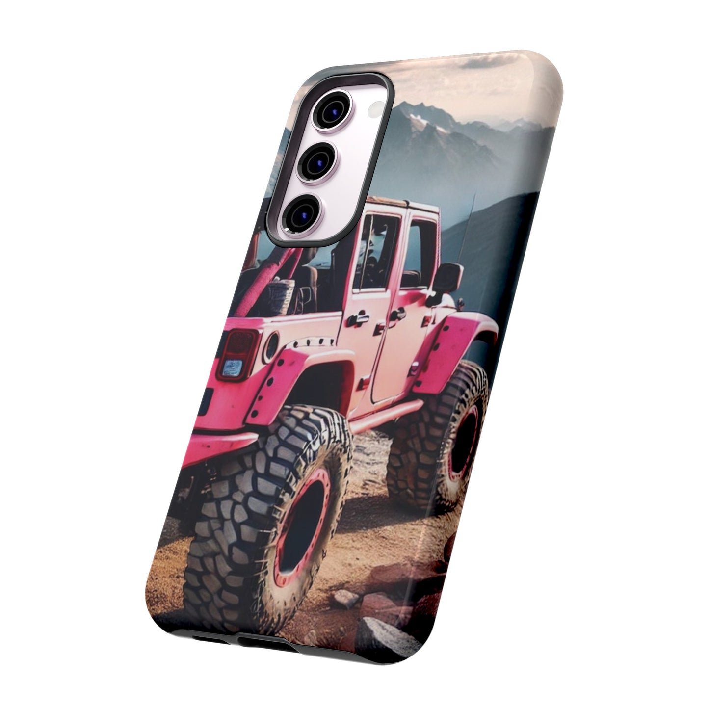 Pink Jeep Protective Phone Case