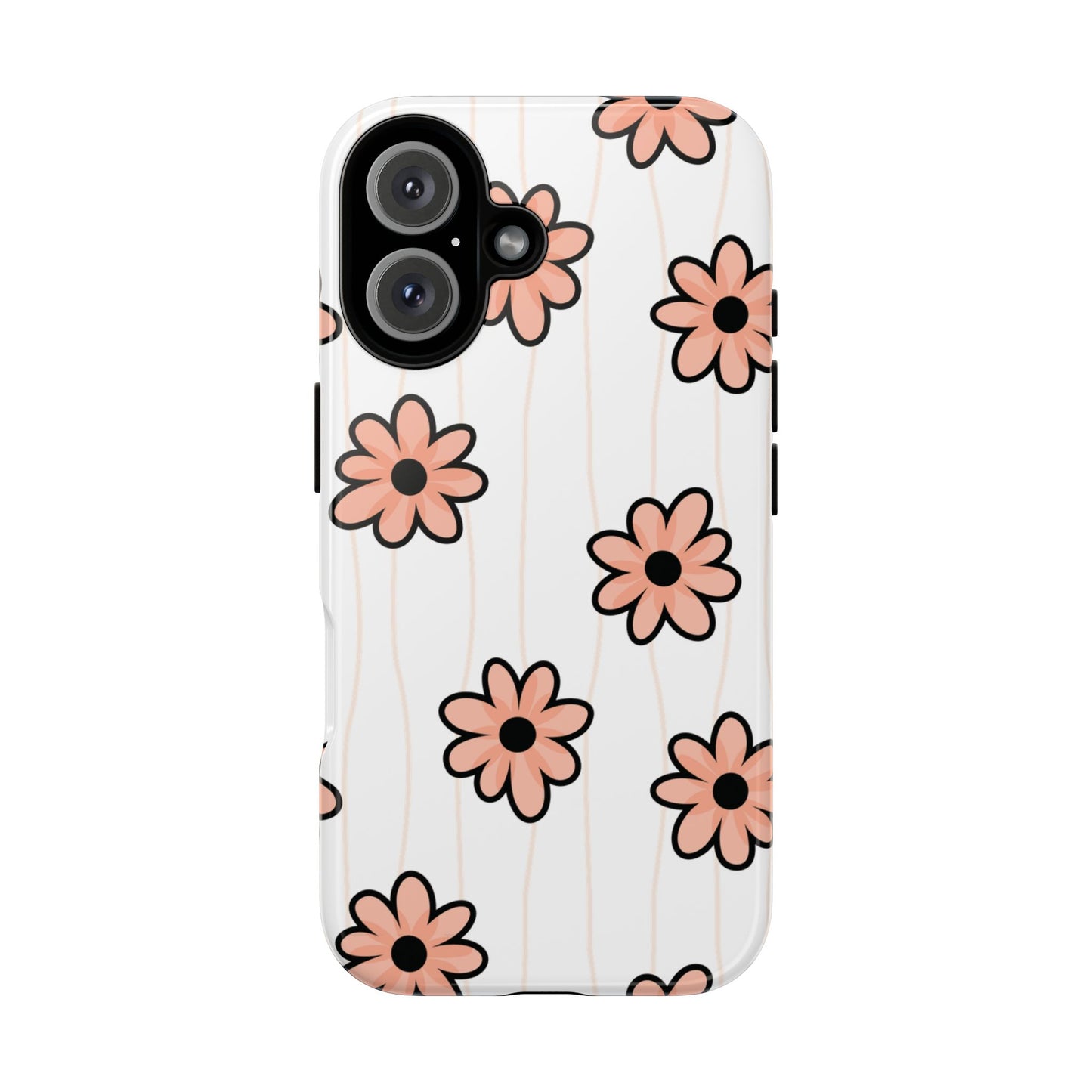 Pink Flowers Protective Phone Case