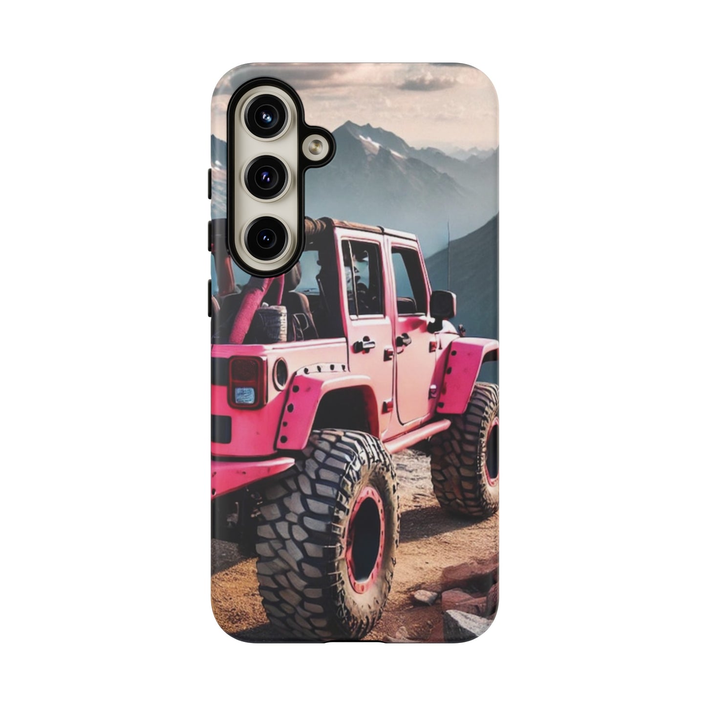 Pink Jeep Protective Phone Case