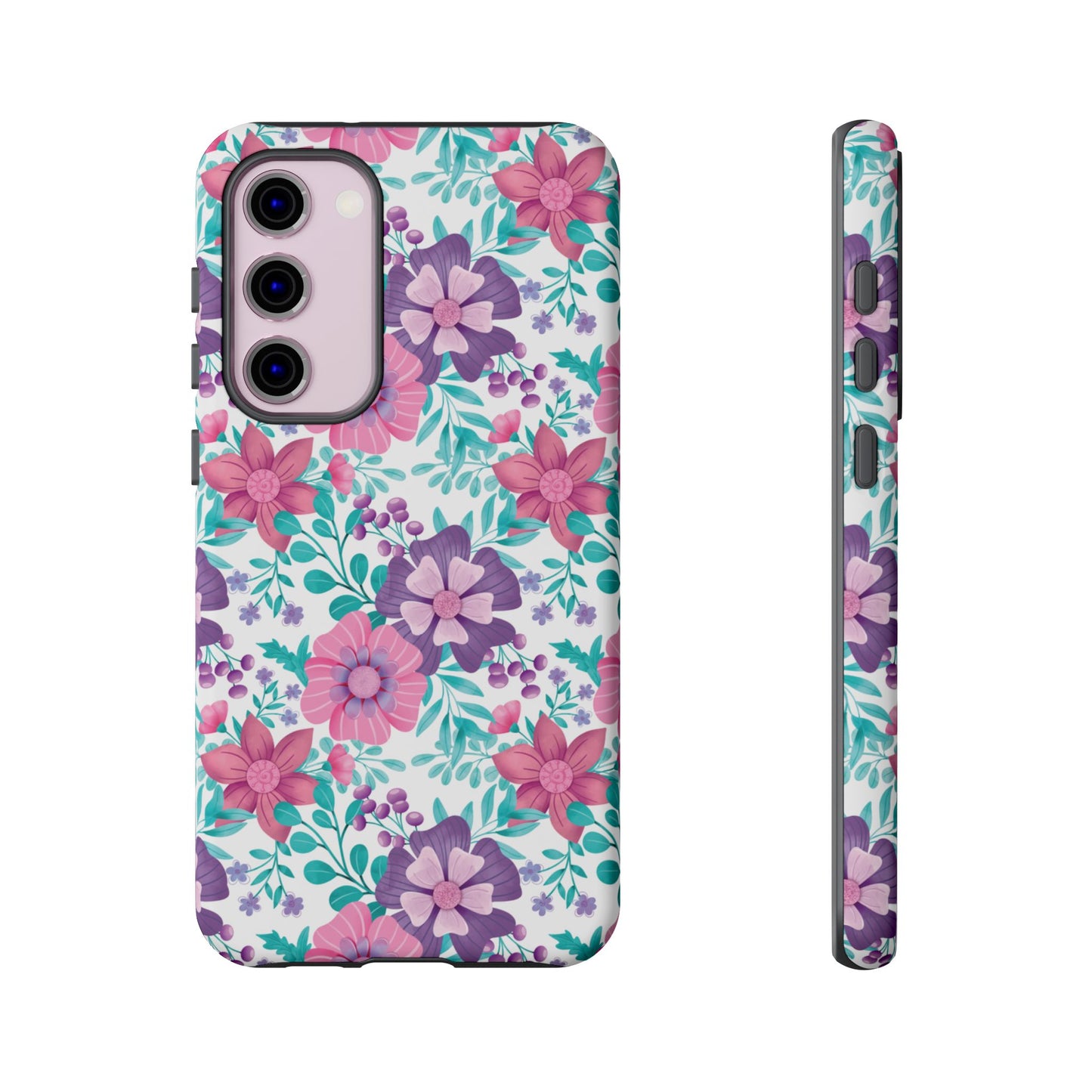 Pastel Flowers Protective Phone Case