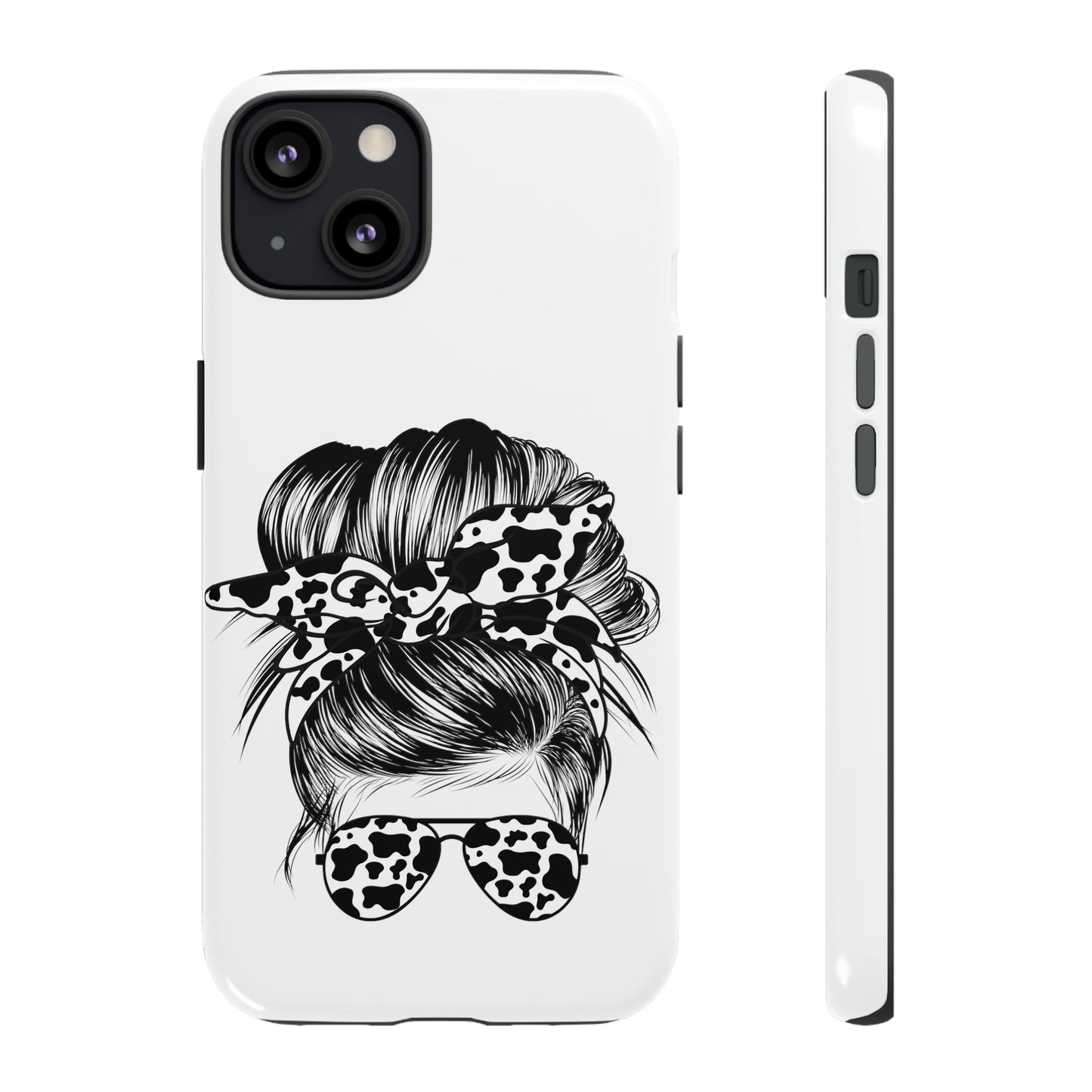 Cow Print Woman Mom Wife Protective Phone Case for Iphone, Samsung and Google Phones