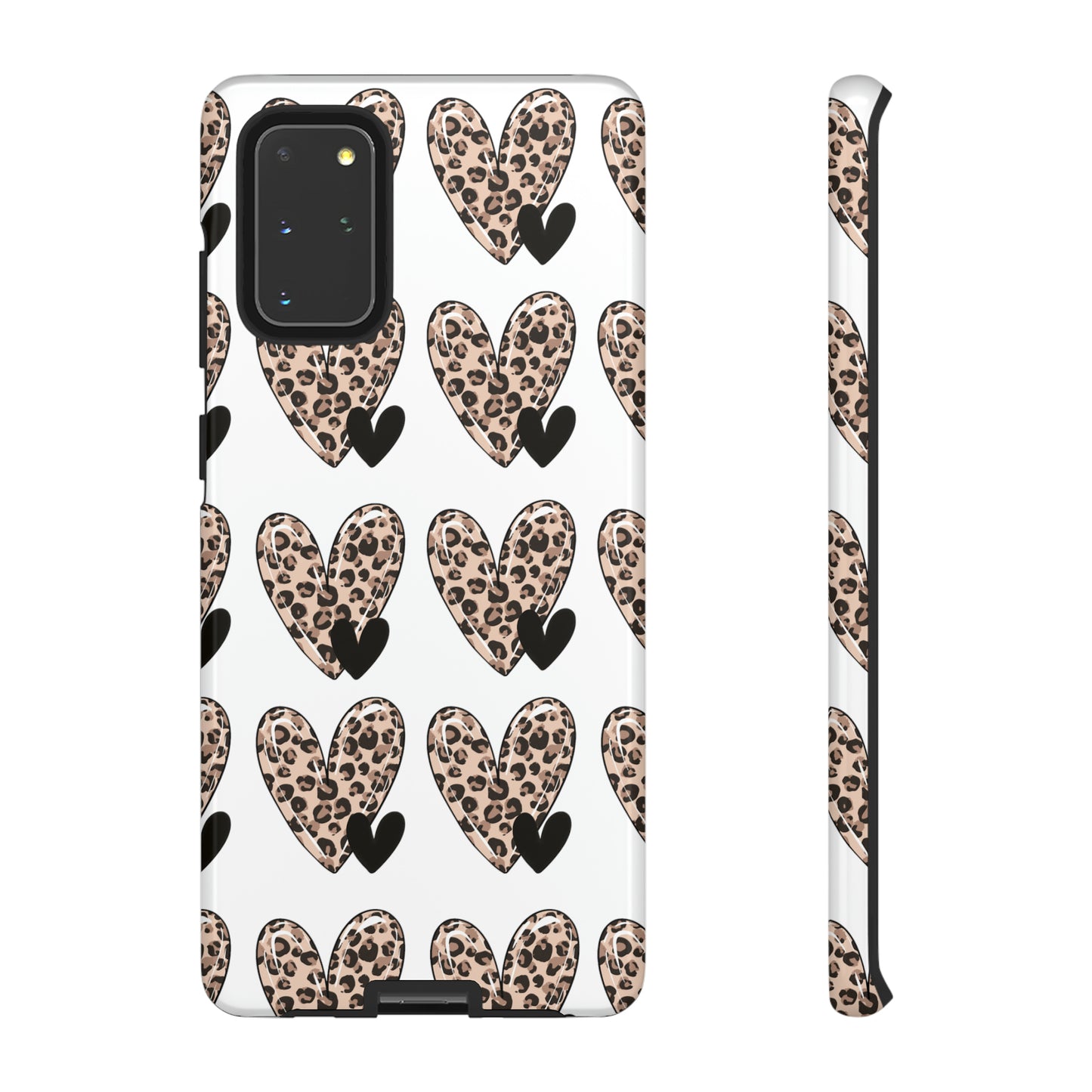 Leopard Hearts Protective Case for IPhone. Samsung and Google phones