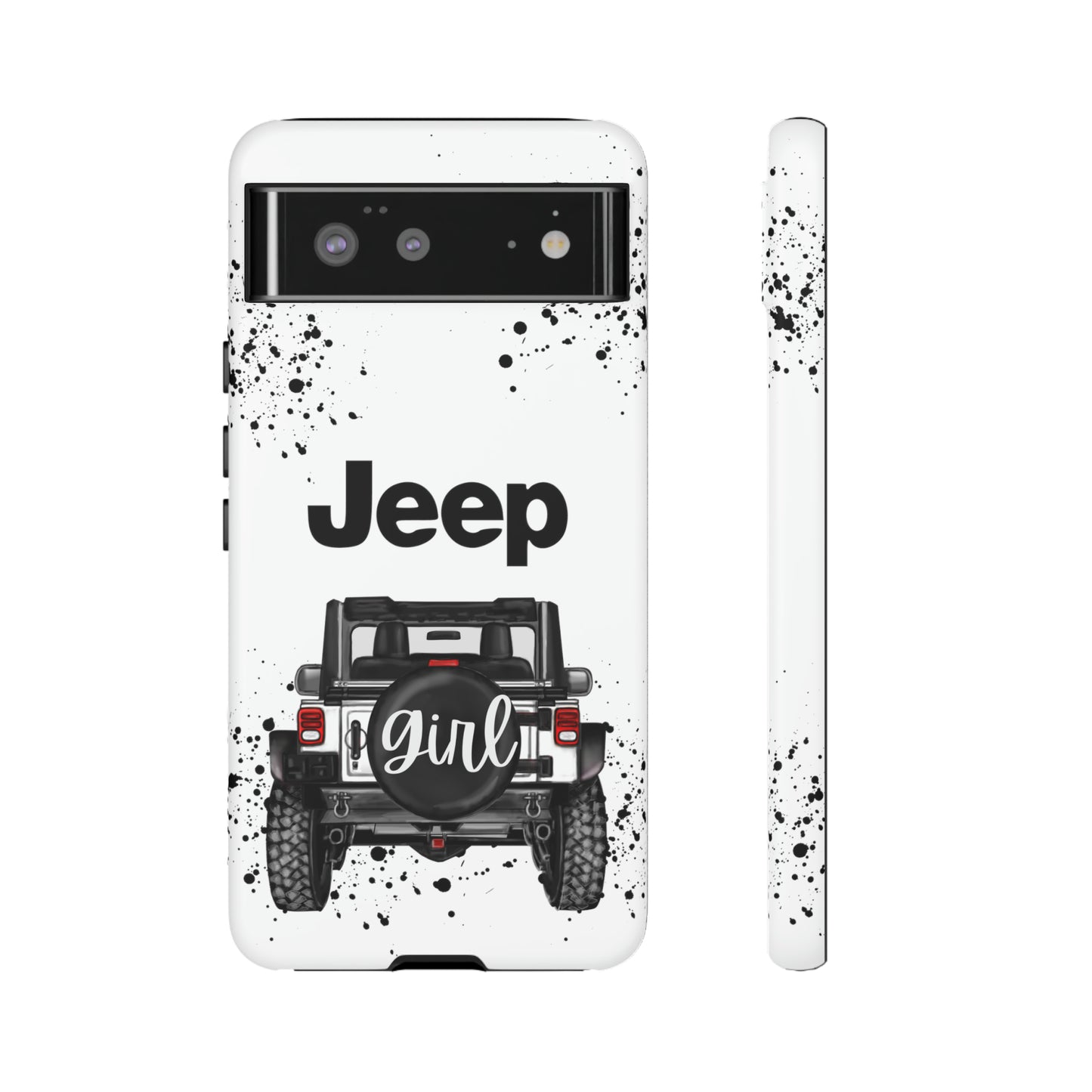 Off Road Girl White Protective Case for Iphone, Google and Samsung Phones