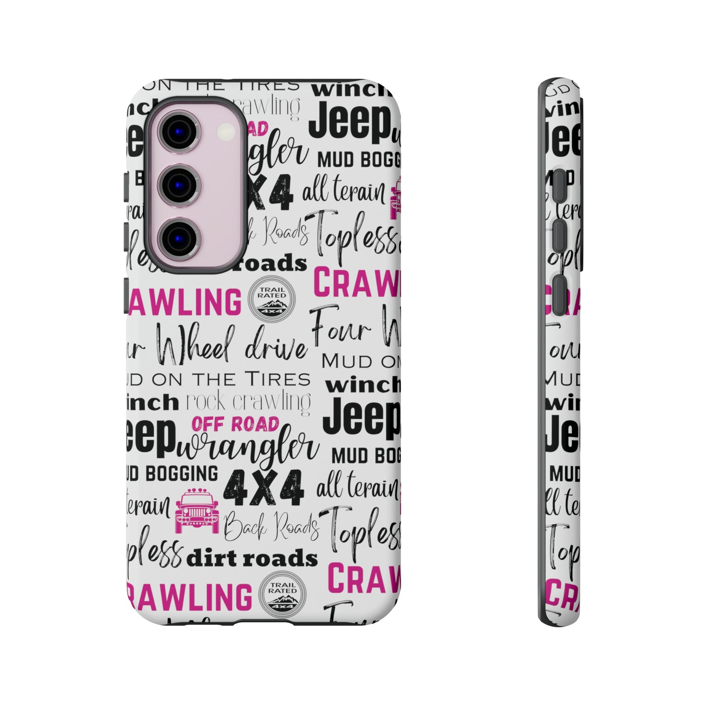 Off Road Subway Art Splash of Pink Protective Phone Case for Iphone, Samsung and Google Phones