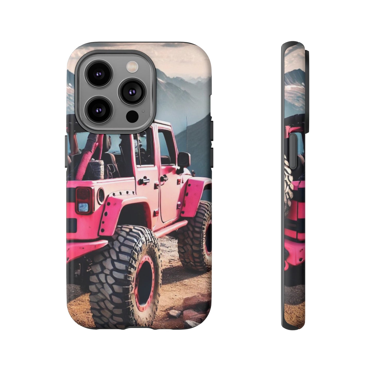 Pink Jeep Protective Phone Case