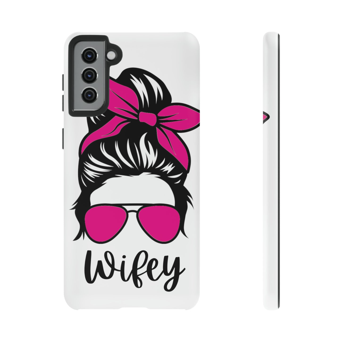 Pink Wifey Protective Case for IPhone, Samsung and Google