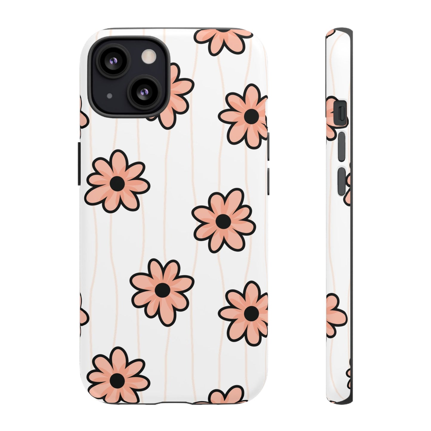 Pink Flowers Protective Phone Case
