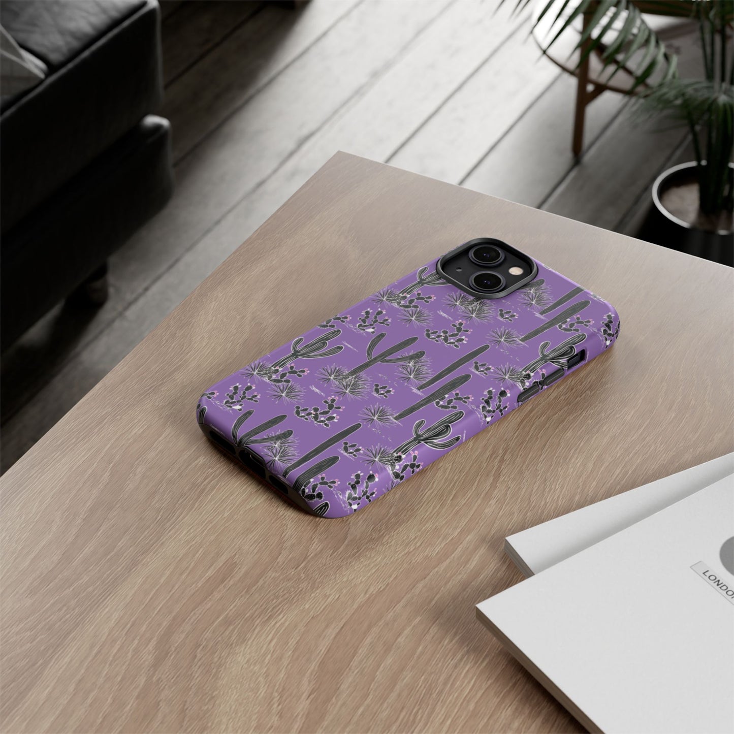 Purple Cactus Love Phone Case
