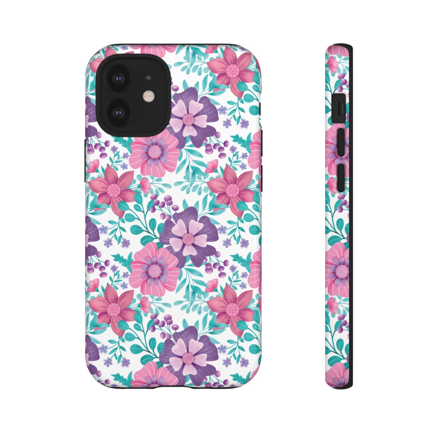 Pastel Flowers Protective Phone Case