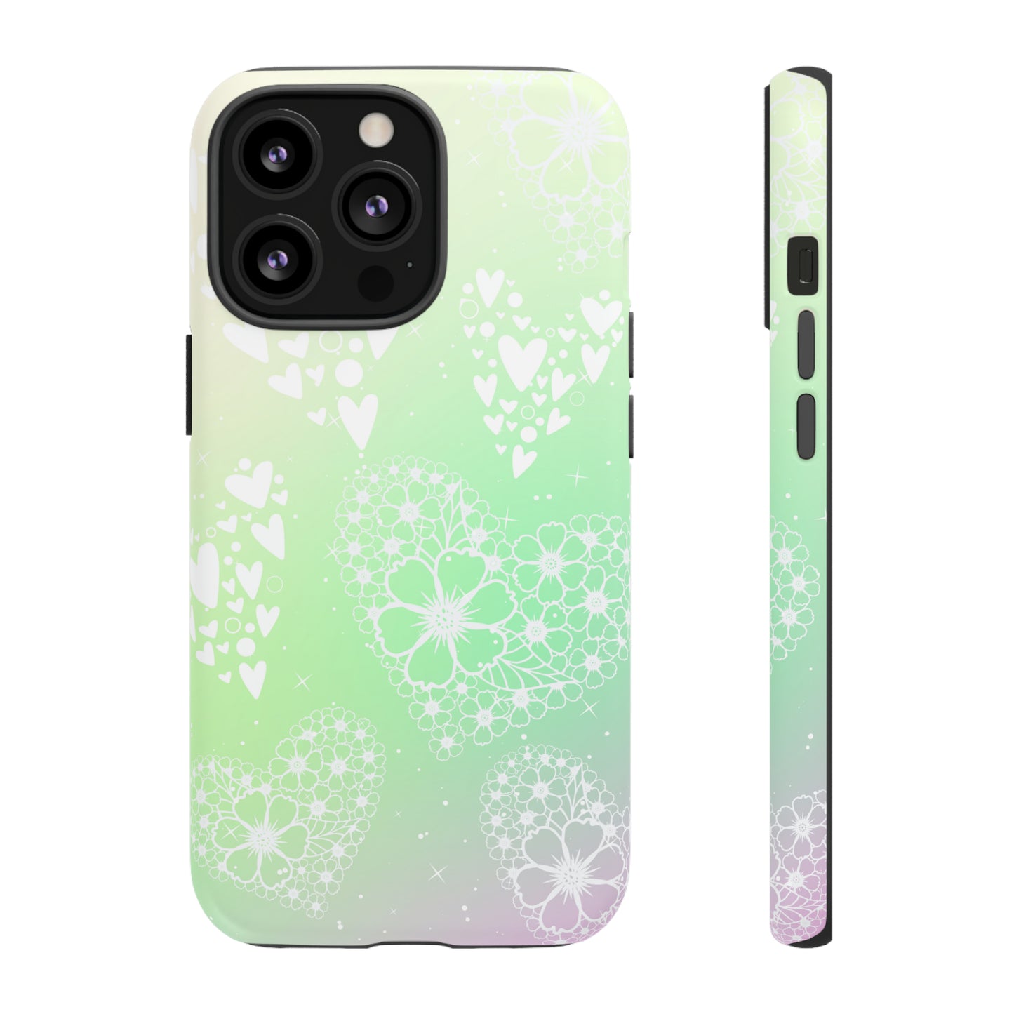 Pastel Heart Ombre Protective Case for Iphone, Google and Samsung