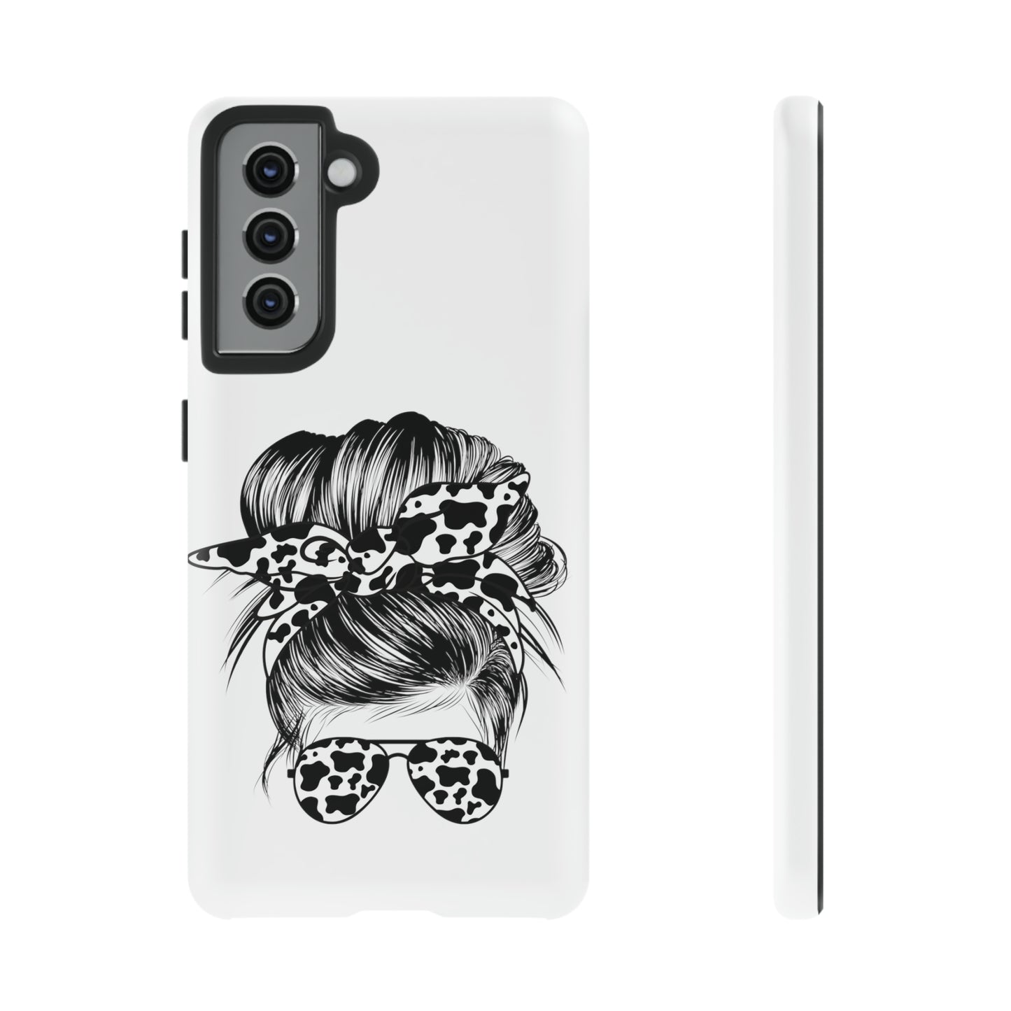 Cow Print Woman Mom Wife Protective Phone Case for Iphone, Samsung and Google Phones