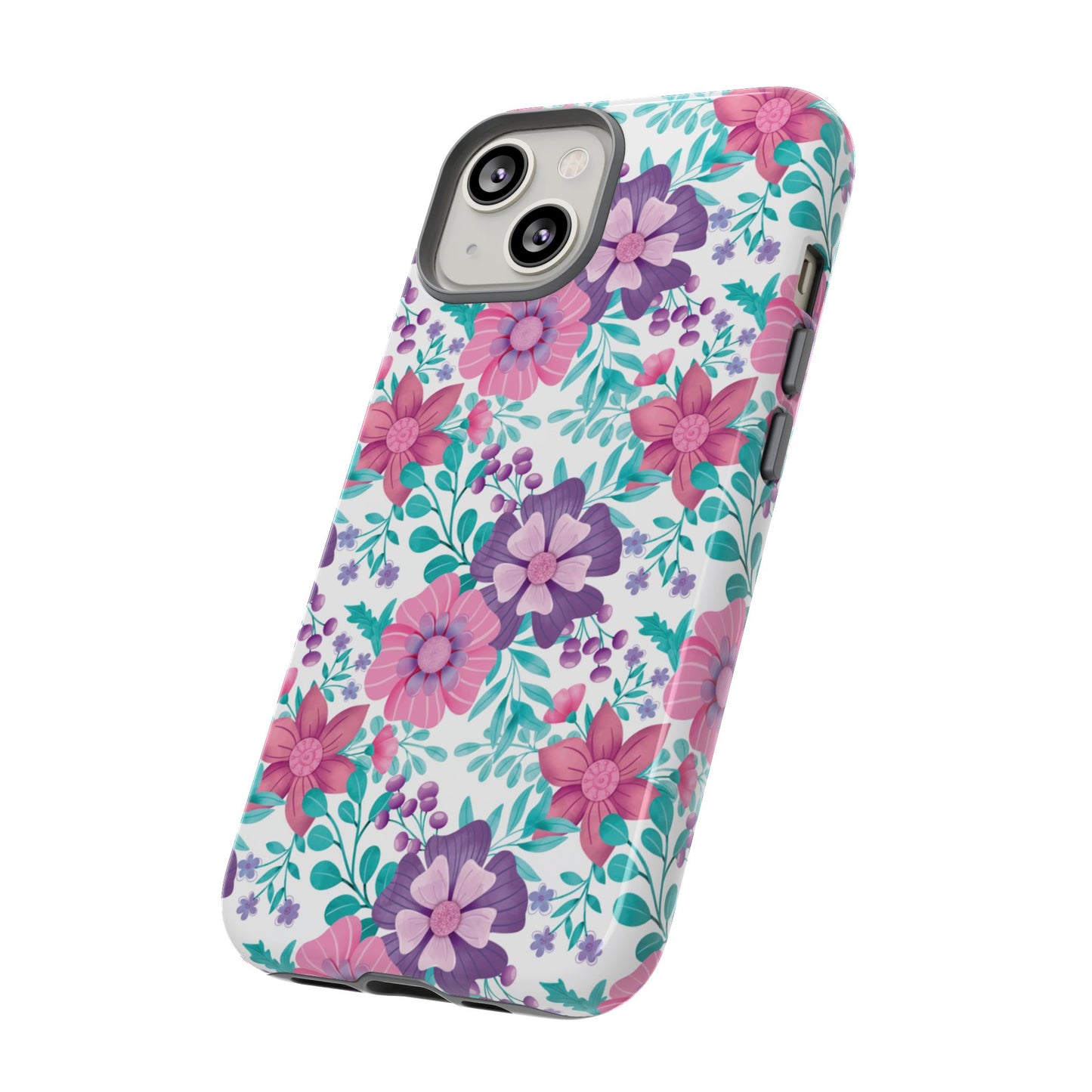Pastel Flowers Protective Phone Case