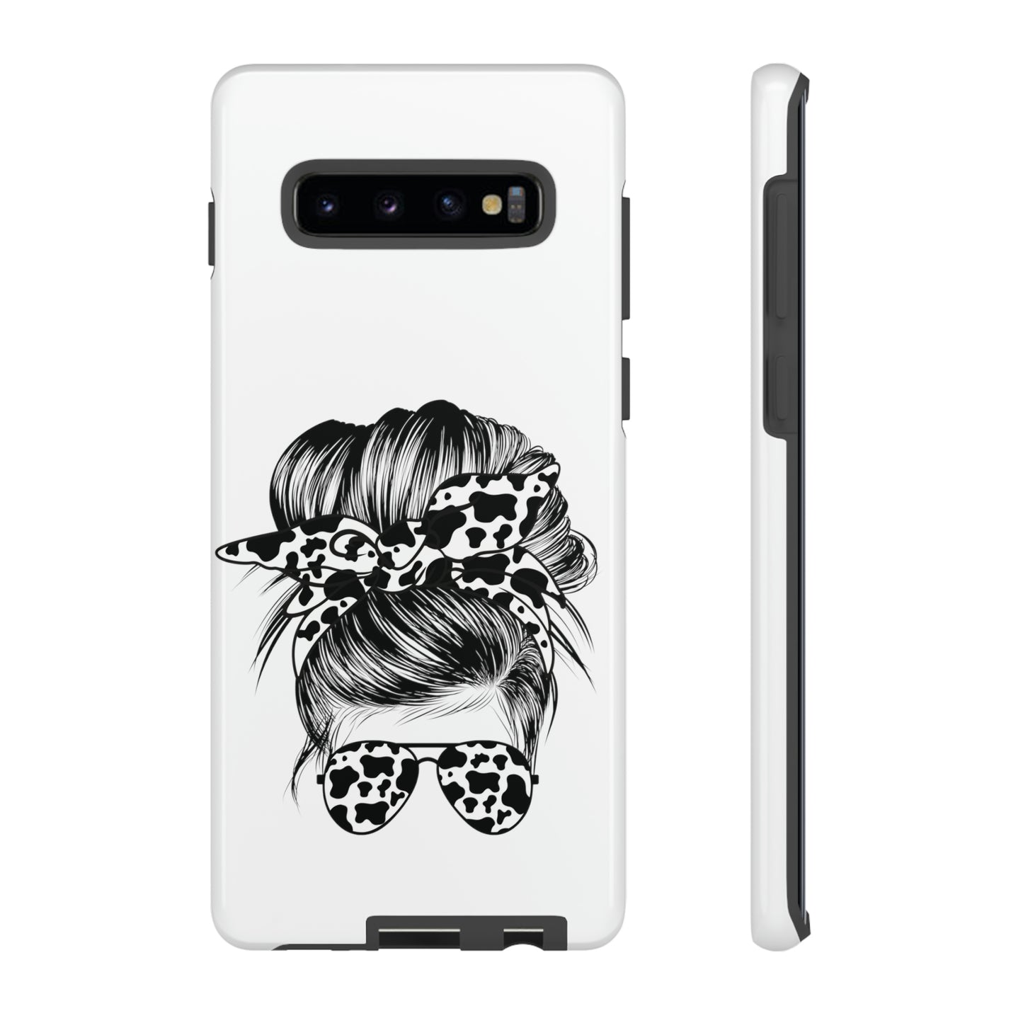 Cow Print Woman Mom Wife Protective Phone Case for Iphone, Samsung and Google Phones