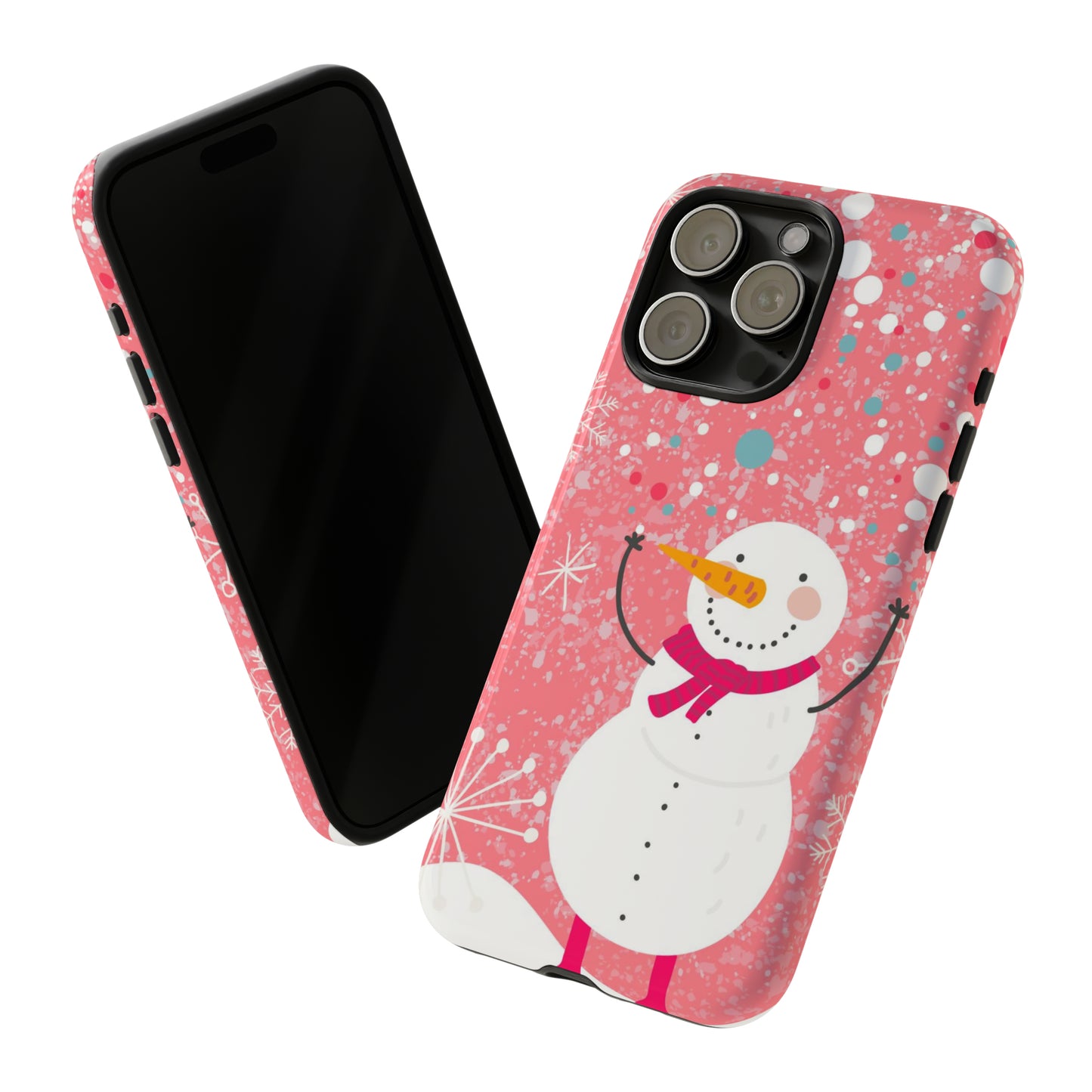 Pink Snowman Protective Case for Iphone, Samsung and a Google phones