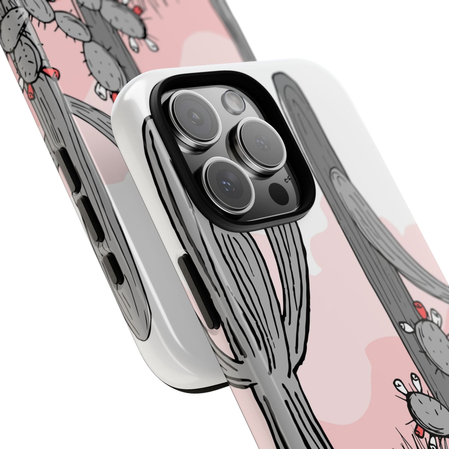 Pastel Cactus Sunset Protective Phone Case