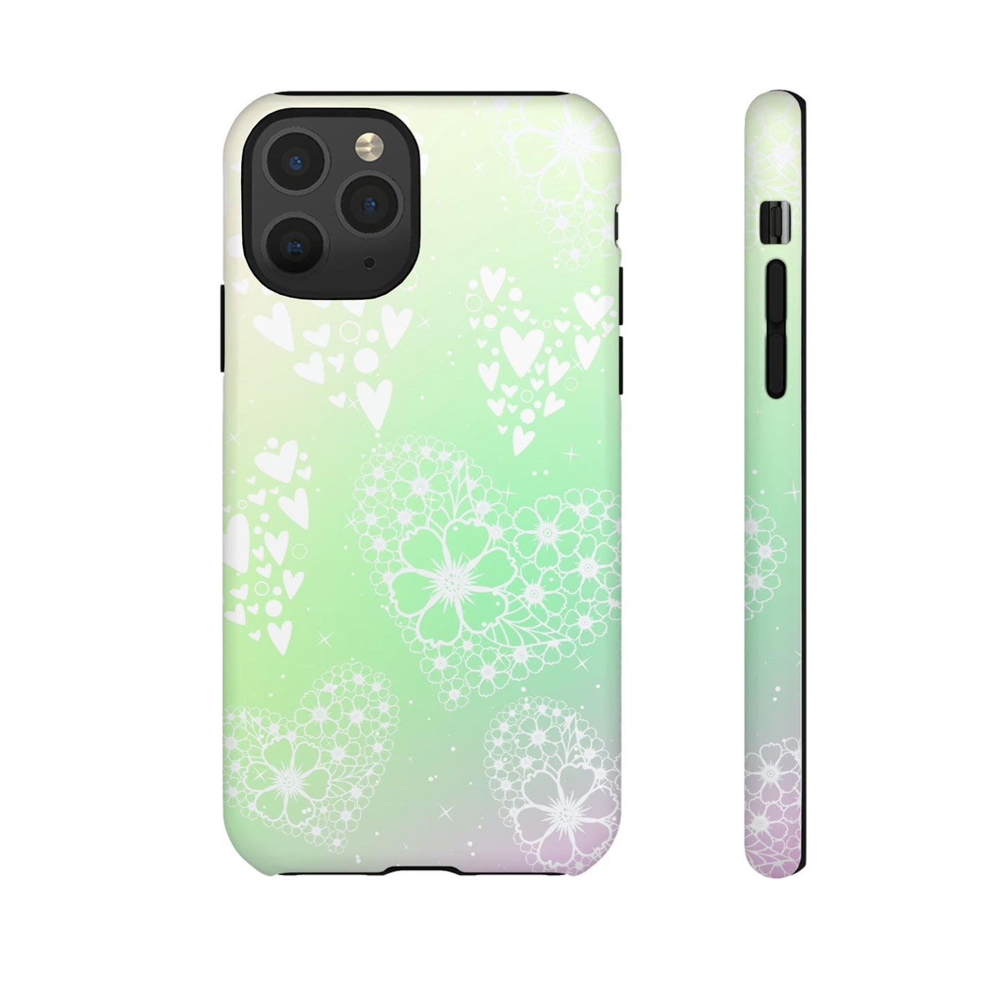 Pastel Heart Ombre Protective Case for Iphone, Google and Samsung